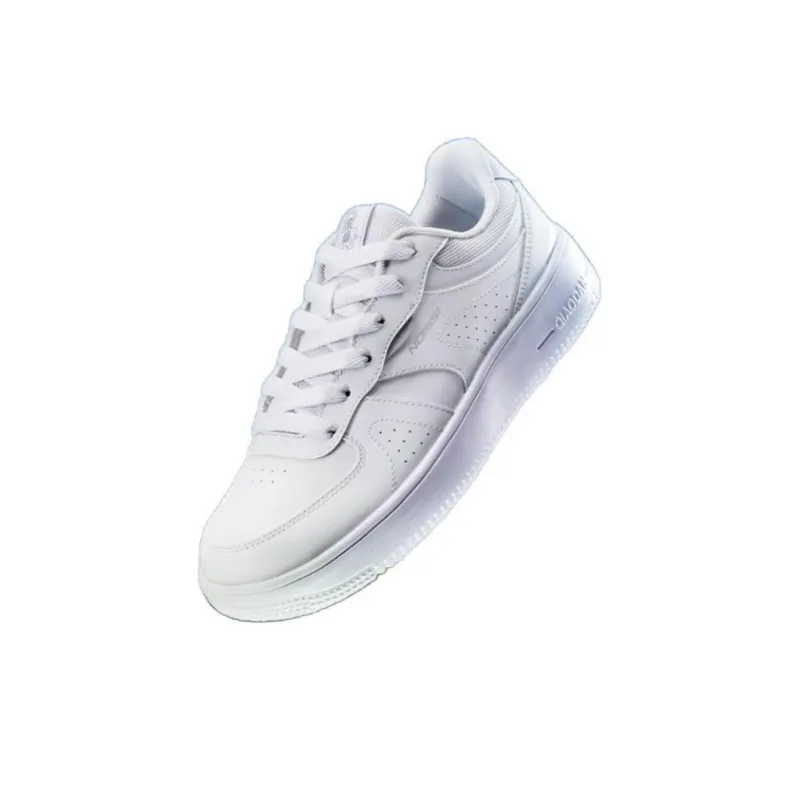 QIAODAN Wear-resistant And Lightweight Low-Top Skateboard Shoes Unisex White-2
