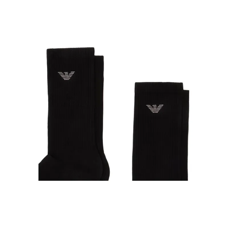EMPORIO ARMANI SS25 Mid Calf Socks Men's 3 Pack Black-2