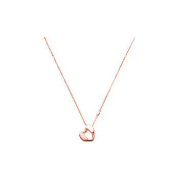 MICHAEL KORS Precious Metal Plated Sterling Silver Heart Pendant Necklace