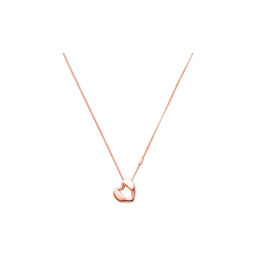 MICHAEL KORS Precious Metal Plated Sterling Silver Heart Pendant Necklace