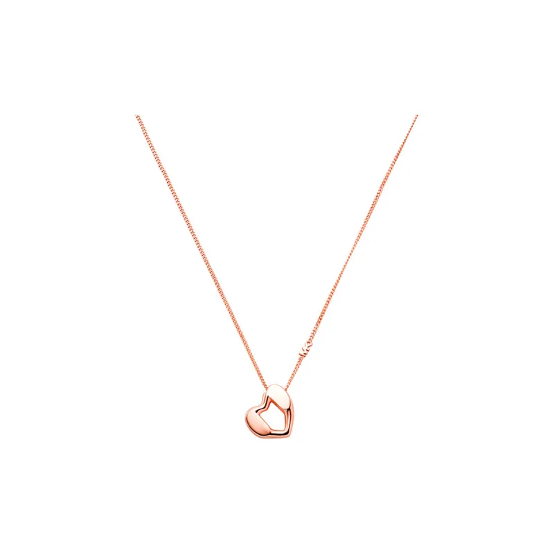 MICHAEL KORS Precious Metal Plated Sterling Silver Heart Pendant Necklace-0