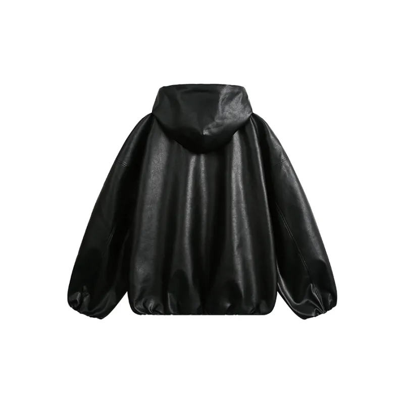 Jeep Leather Jacket Unisex Black-1