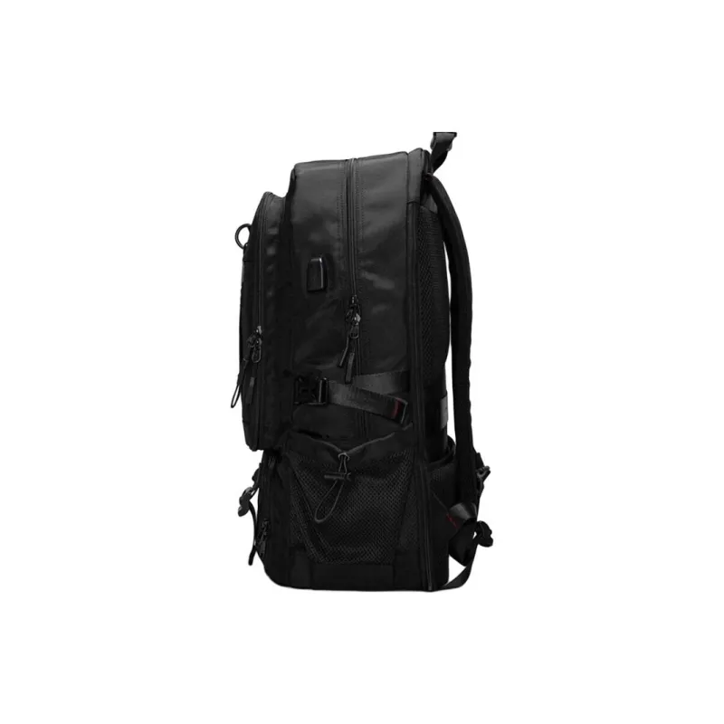 VIHUS Oxford Backpack Unisex Black/Black Red-3