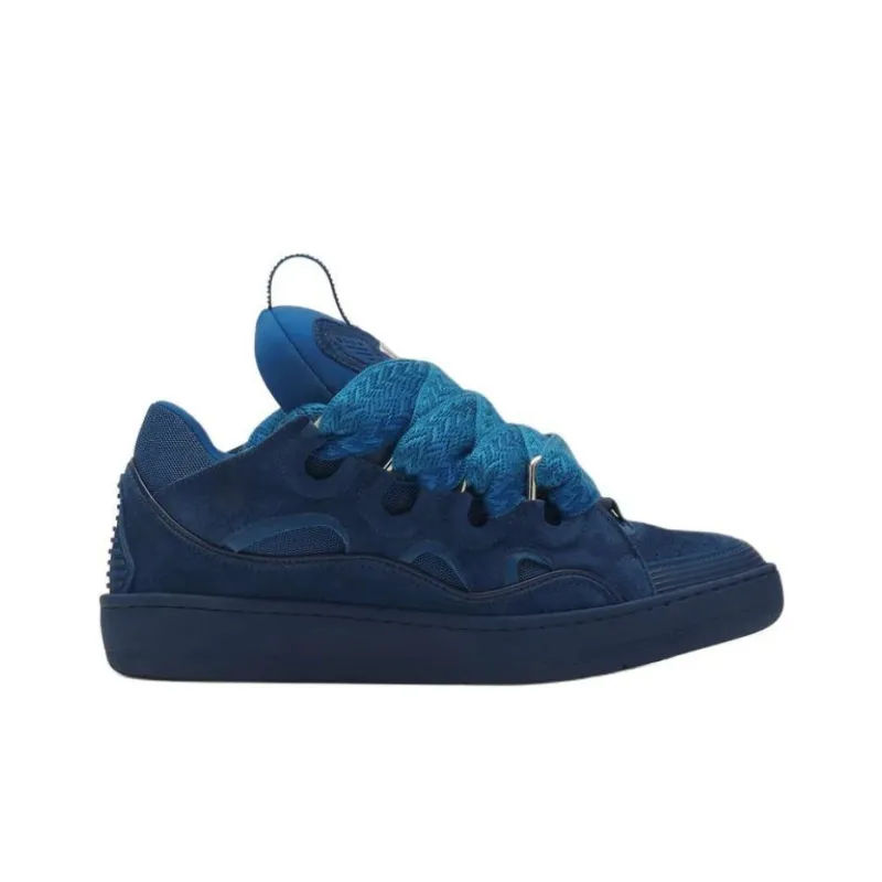 Lanvin Curb Low Top Skateboard Shoes Unisex Blue-1