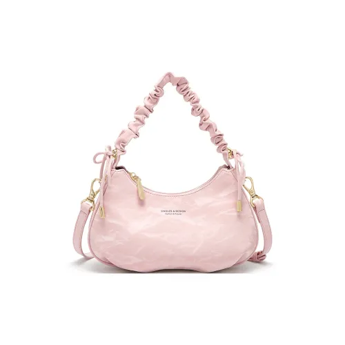CNOLES Cow Leather Shoulder Bag, Crossbody Bag Regular Women's Cherry Blossom Pink