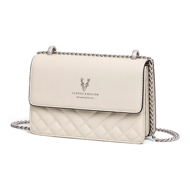 PT'SON Cow Leather Small Square Bag Shoulder Bag Crossbody Bag Regular Women's Ecru-7