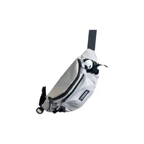 Tonlion Nylon Crossbody Bags Fanny Pack Unisex Black/White