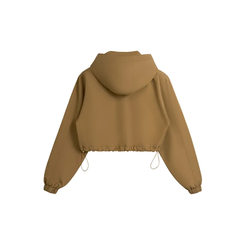 CALLED BACK Cropped Coats Women's Brown-1