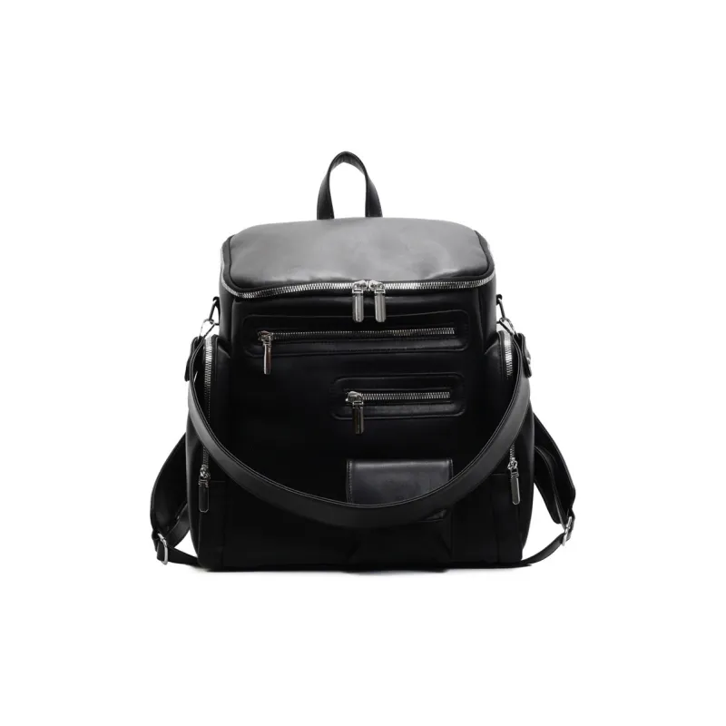 LETOO PU Backpack Regular Unisex Pink Black Beige White Blue Purple-3
