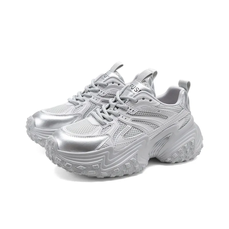 D:FUSE SCANDINAVIA Anti-Slip Wear-Resistant Breathable Support Low-Top Chunky Sneakers Women's-0