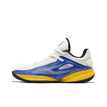 Erke Humble TD Cushioning Rebound Anti Rollover Low Top Basketball Shoes Men's Microcrystal White Star Blue