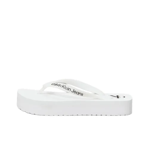 CKJ CALVIN KLEIN JEANS Flip Flops Women's White