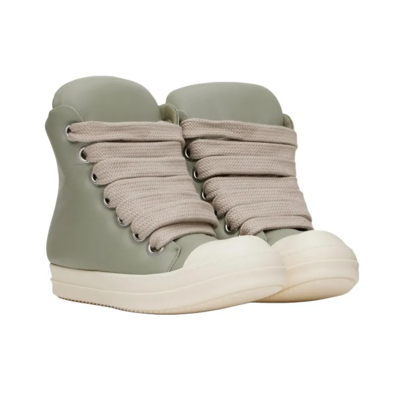 RICK OWENS/RO High-Top Skateboard Shoes Men's Green-1