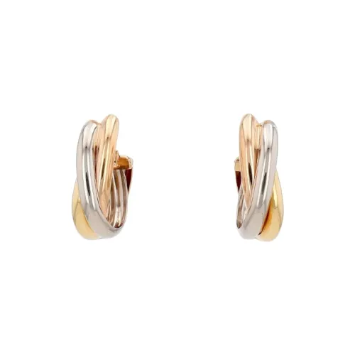 Cartier 1992 Pre owned 18kt Gold Trinity Hoop Earrings