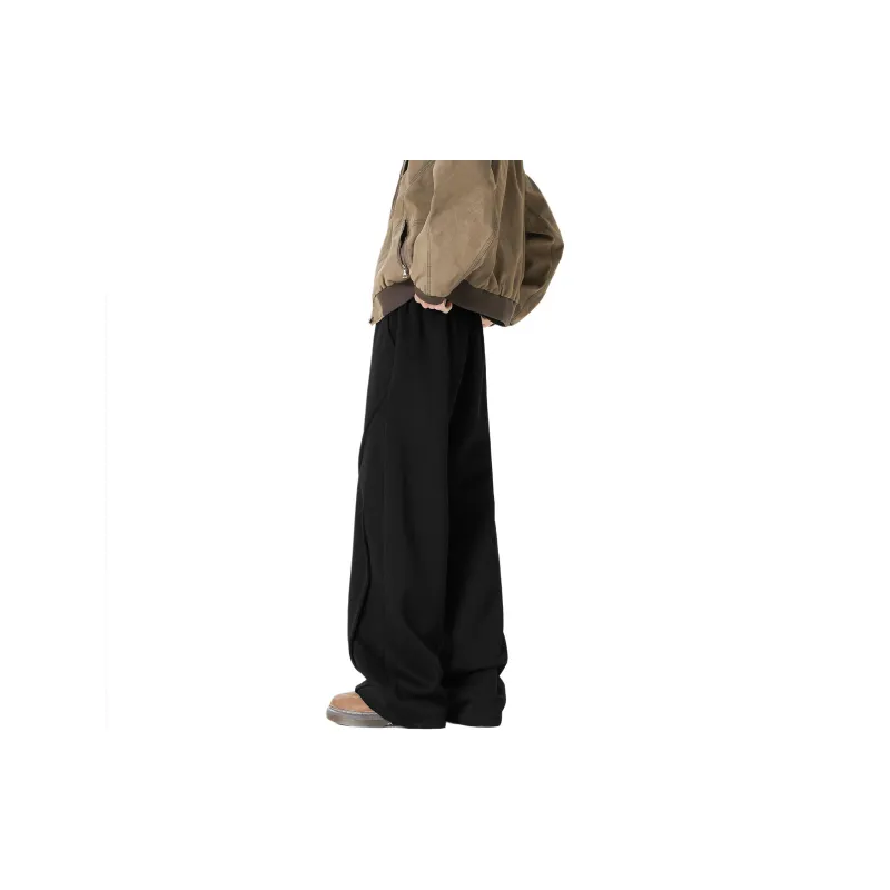 YOUSHIQI Casual Pants Unisex Black-1