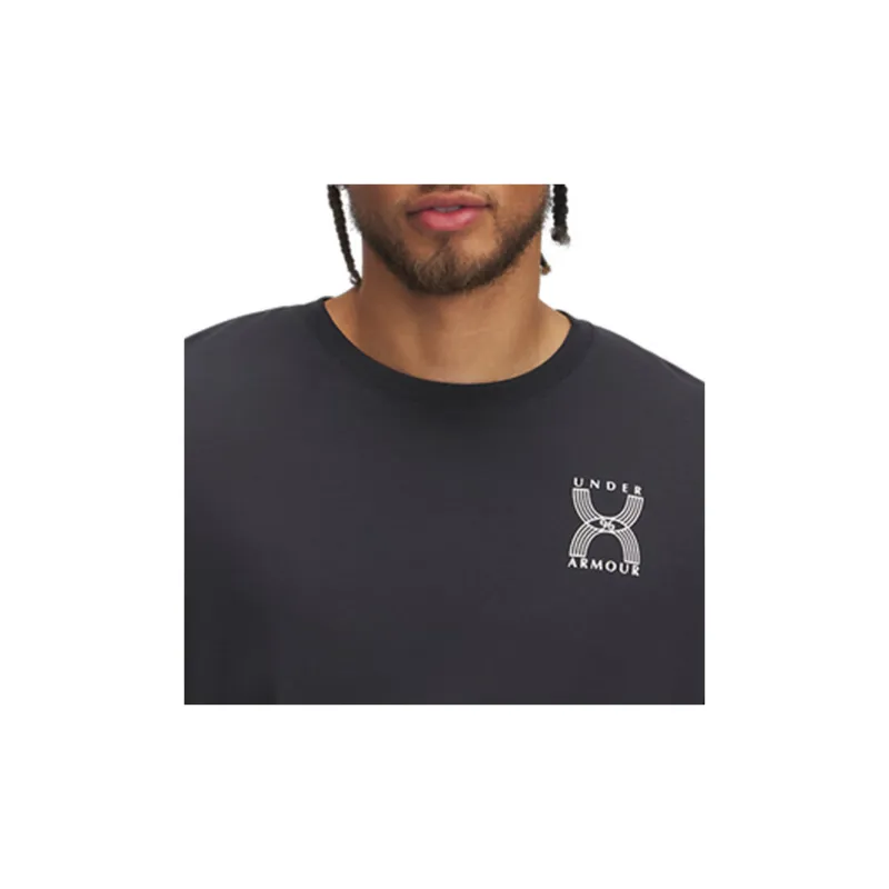 Under Armour SS25 T Shirt Men's Anthracite/White Quartz-1