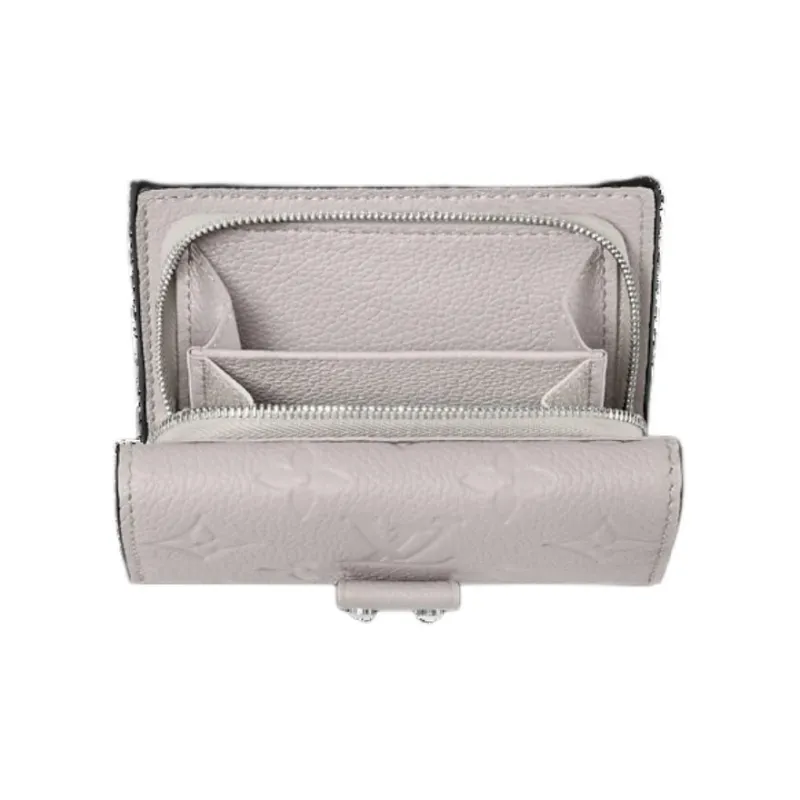 LOUIS VUITTON Leather Wallet Women's Blossom Gray-3