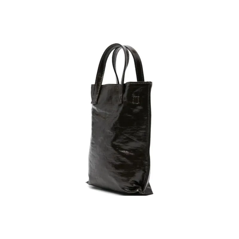 UMA WANG Linen Shoulder Bag, Crossbody Bag, Handbag Women's Black-1