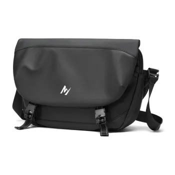 MOYYI PVC Handbag Shoulder Bag Crossbody Bag Large Size Unisex Black