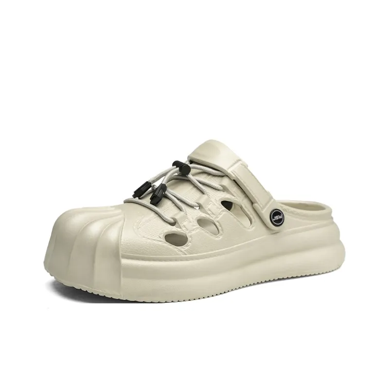 JEANSWEST Soft Sole Comfortable Casual Clogs, Slip Resistant And Abrasion Resistant Platform Shoes Men's-3