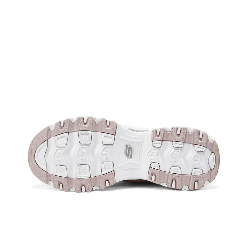 Skechers DLITES Anti Slip Wear Resistant Low Top Chunky Sneakers Women's Pink-4