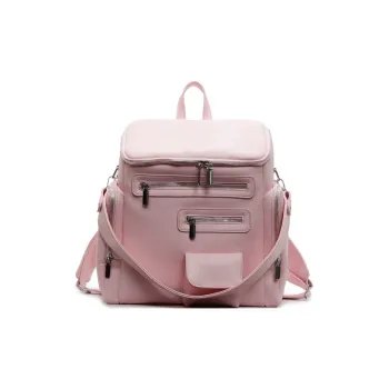 LETOO PU Backpack Regular Unisex Pink Black Beige White Blue Purple