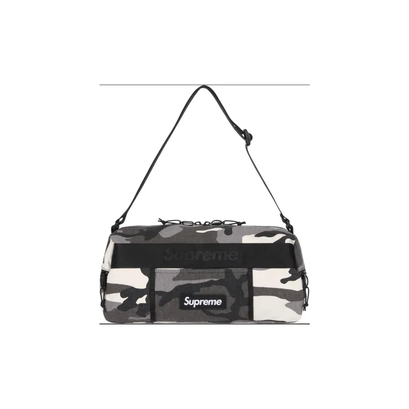 Supreme Cotton Blend Canvas Travel Bag 11L Unisex Snow Camouflage-0