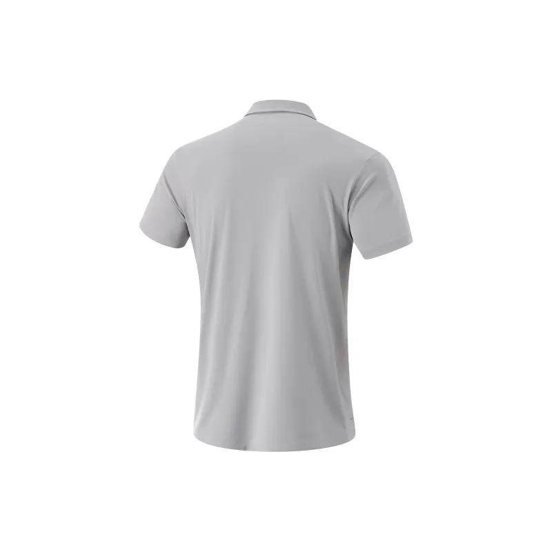 LiNing Fitness Series Polo Shirt Men's Geologic Gray-1
