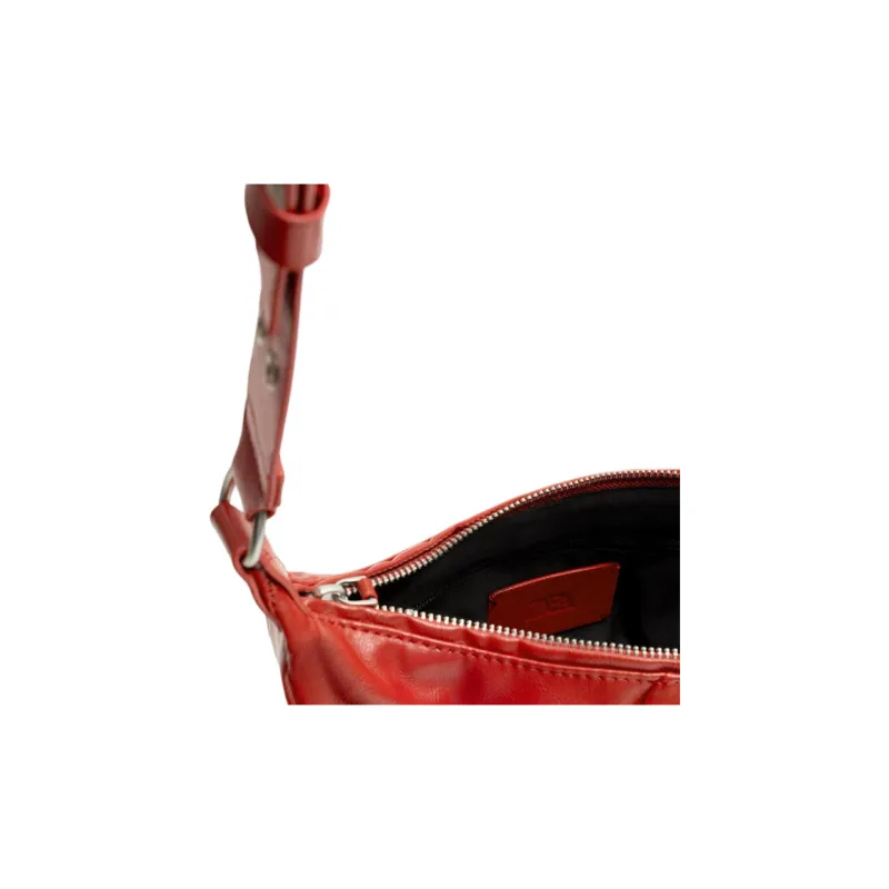 ZARA Polyurethane Shoulder Bag, Crossbody Bag Men's Red-2