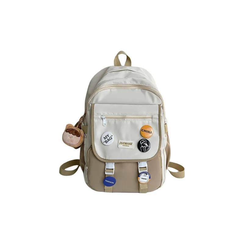 URBAN FOREST Nylon Backpack Regular Unisex Black/Yellow/Khaki/Blue/Brown-6