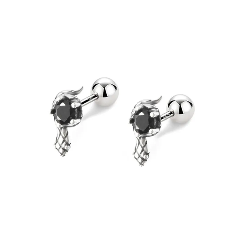 AAJF S925 Silver Stud Earrings Women's-0