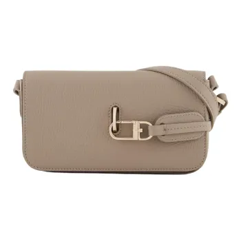 AMANI Grained Calfskin Shoulder Bag Regular Women's Light Umber