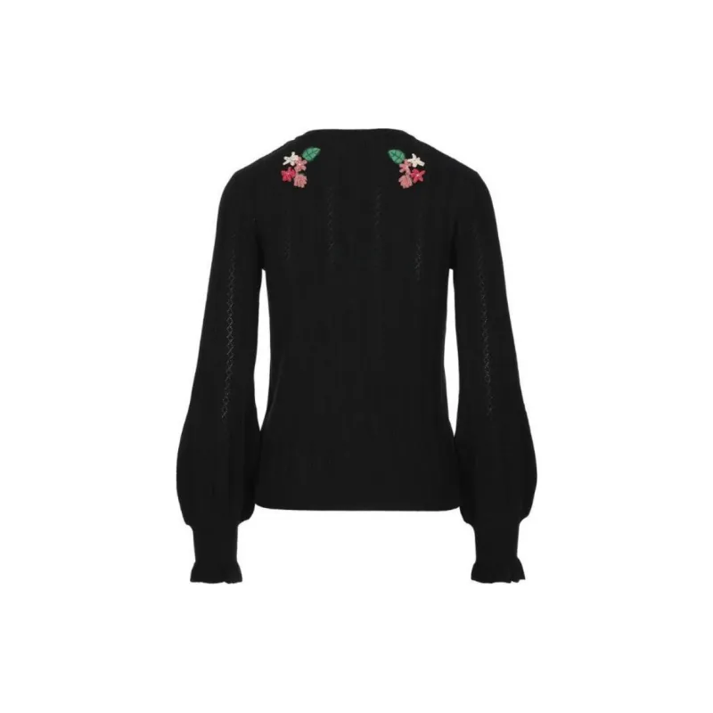 Valentino Floral Patterned Crewneck Cardigan-1