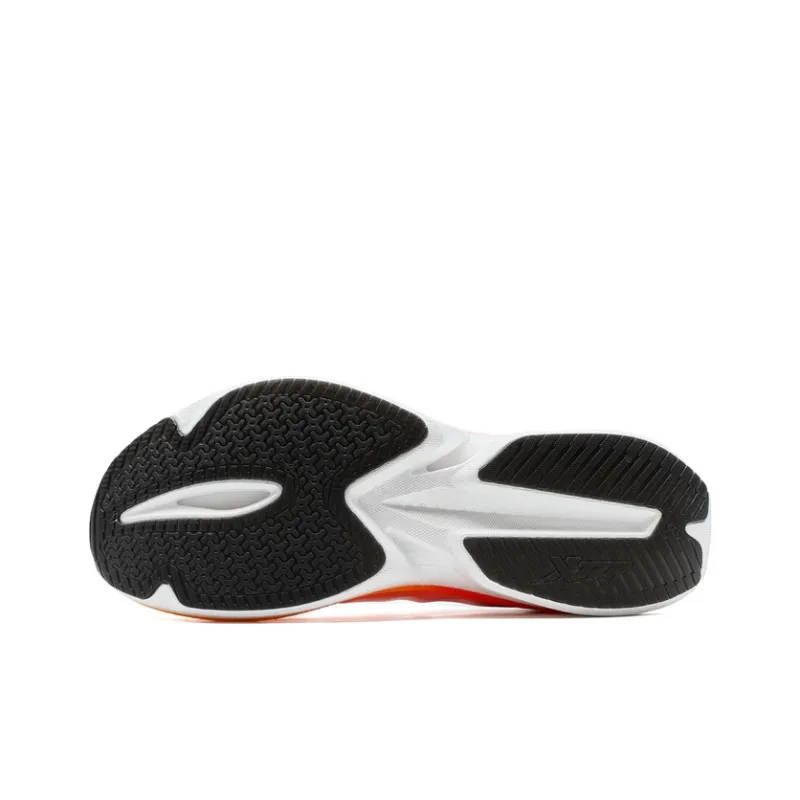 XTEP Cushioned Slip Resistant Abrasion Resistant Low Top Long Distance Running Running Shoes Unisex White Red Black-5
