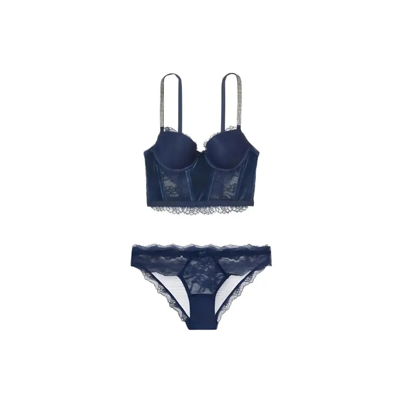 Victoria's Secret Underwear Set Women's Marine Blue-0