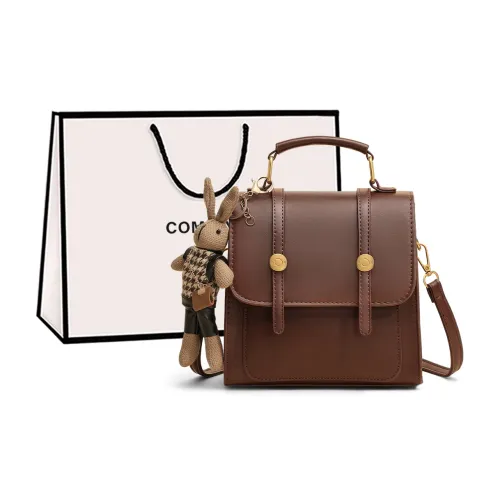 COMELY Cow Leather Backpack For Women's Regular Women's Brown
