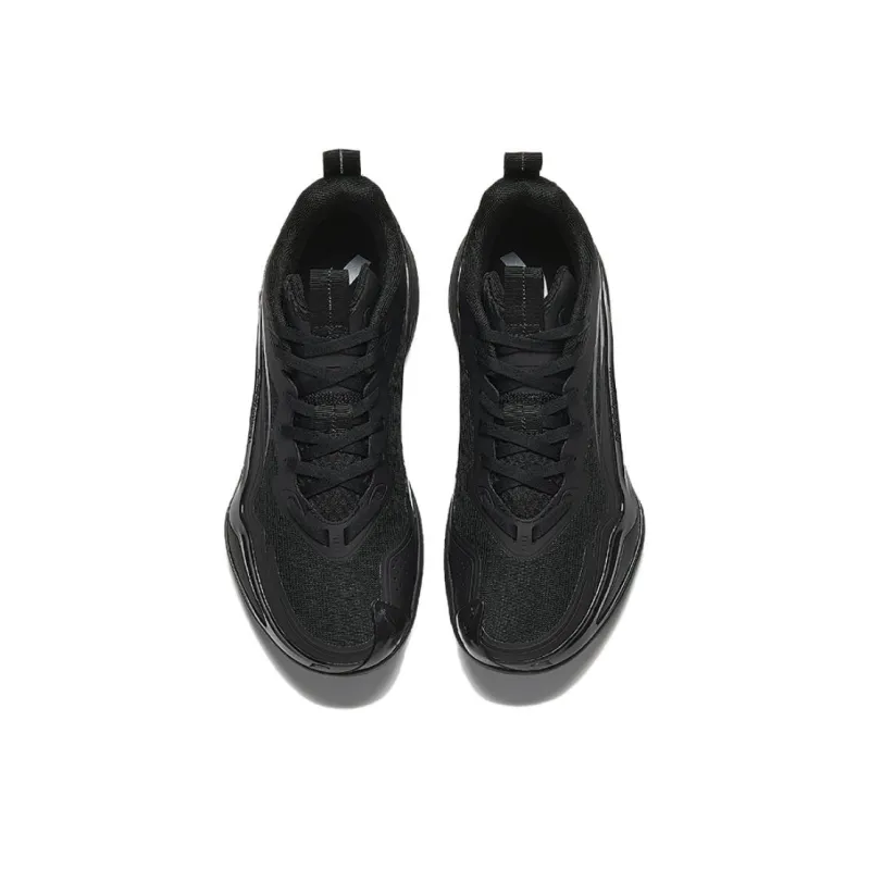 CHAOJIANTA Rebound Lightweight Breathable Low-Top Basketball Shoes Men's Basic Black-2