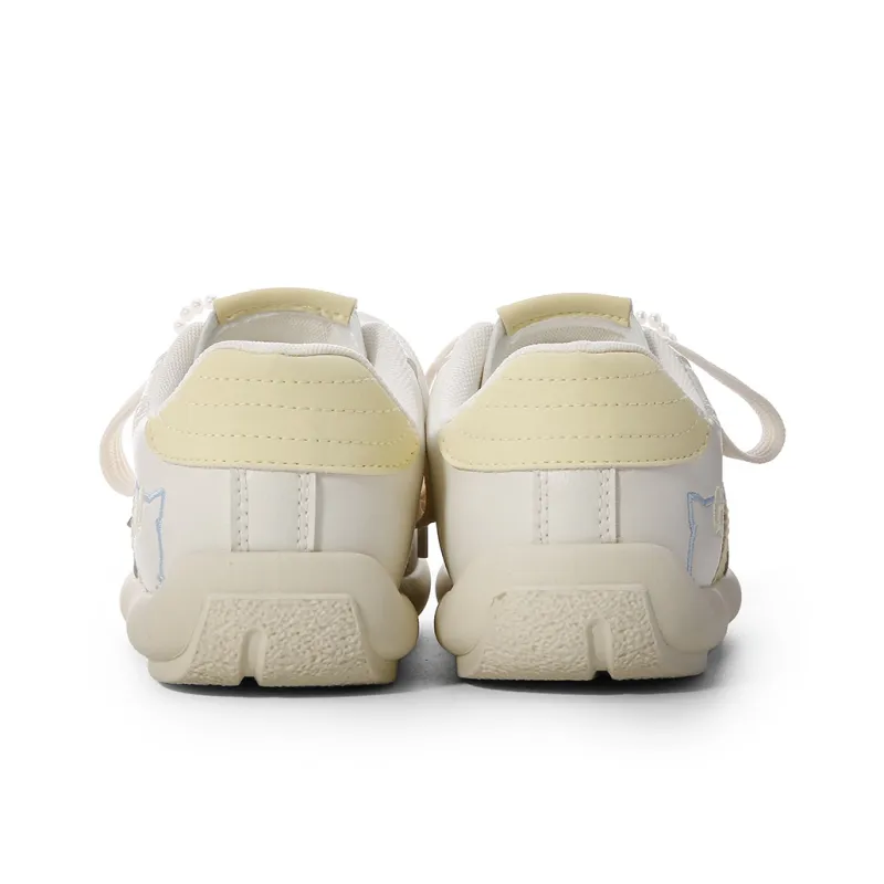 Cob Anti-Slip And Wear-Resistant Lightweight Low-Top Skateboard Shoes Women's Beige Blue-10