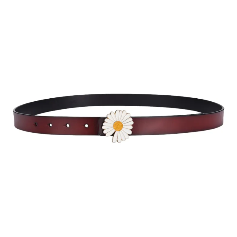 Yalu Cow Split Leather Belts Women's 2.5cm-2