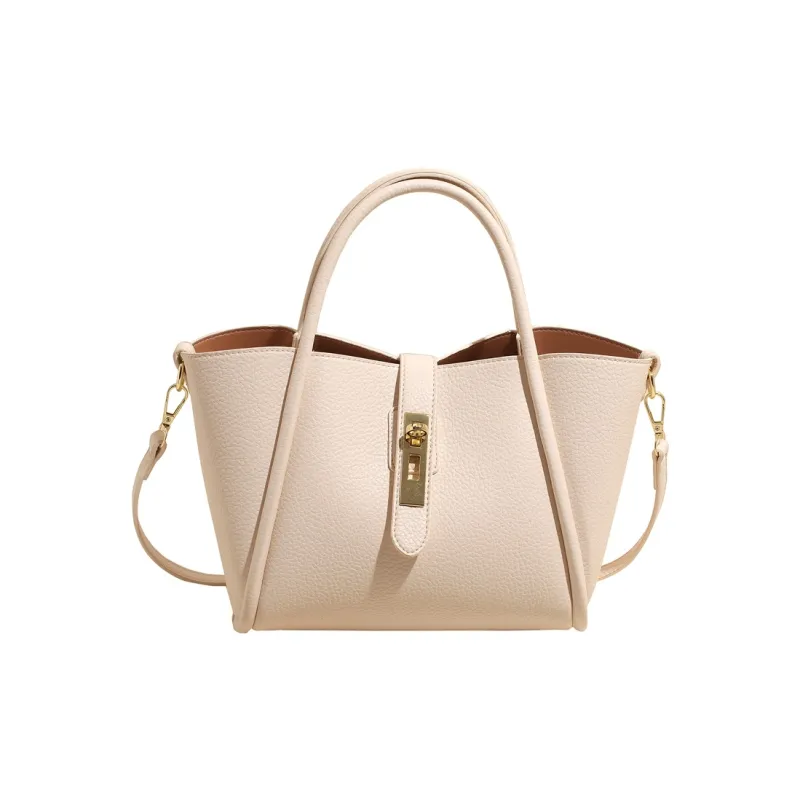 Yalu PU Handbag Regular Women's Black/Ecru/Apricot/Khaki-8