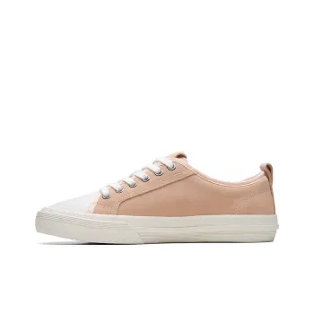 Clarks Low-Top Skateboard Shoes Women's Apricot/White