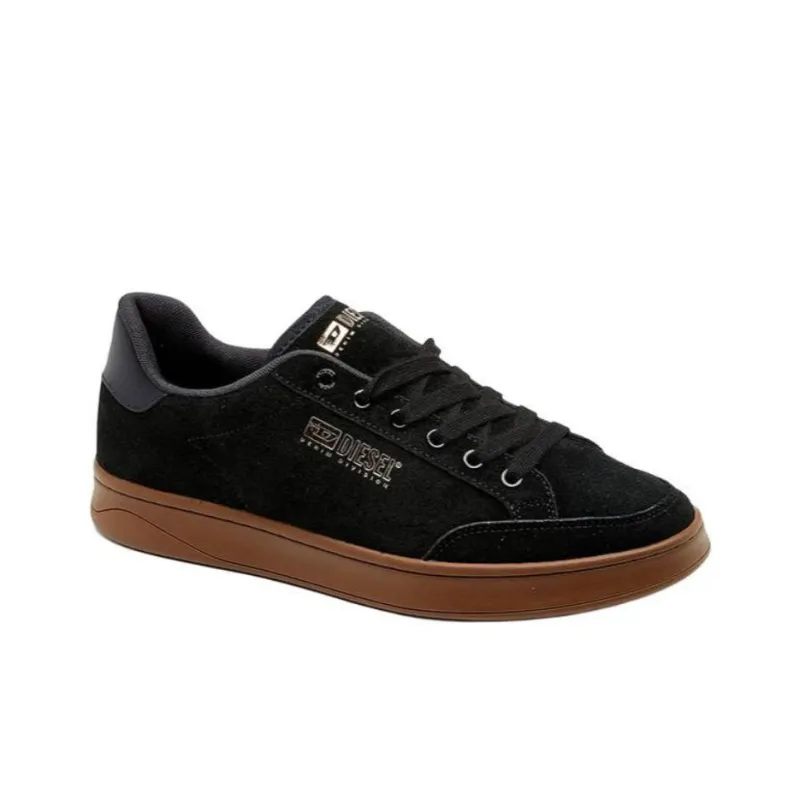DIESEL S Athene Low Top Skateboard Shoes Men's Black-3