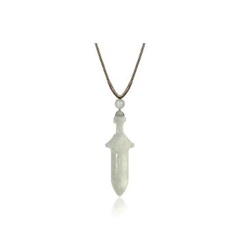 JIAOSHIYU Serpentine Jade Necklaces Unisex