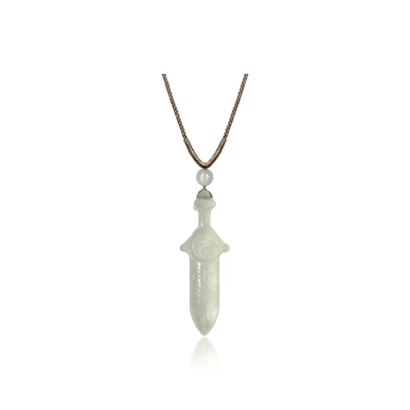 JIAOSHIYU Serpentine Jade Necklaces Unisex-0