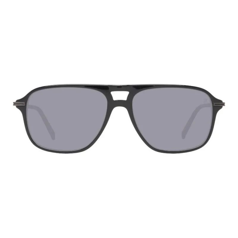 HACKETT LONDON Acetate Irregular Shape Sunglasses Men's Black-1