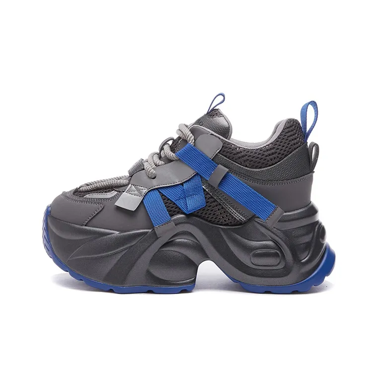 Kuding Wear-Resistant Breathable Height Increasing Low-Top Chunky Sneakers Women's-6