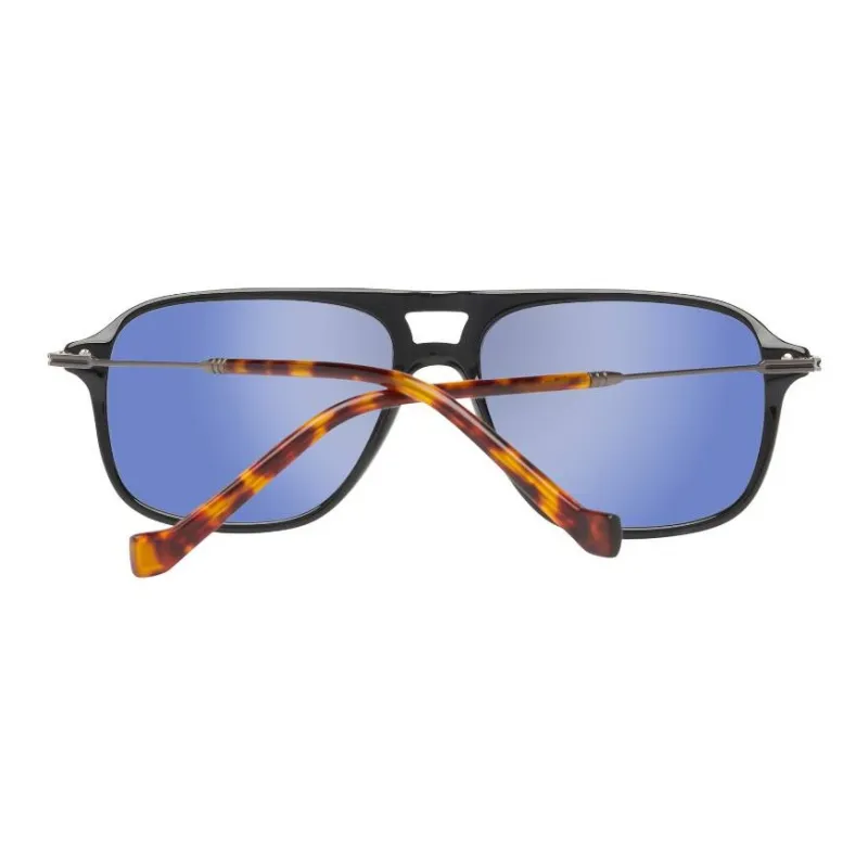 HACKETT LONDON Acetate Irregular Shape Sunglasses Men's Black-2
