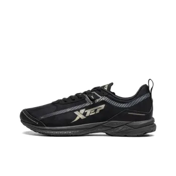 XTEP Race 160 Cushioned Anti Slip Wear Resistant Breathable Lightweight Low Top Running Shoes Men's Black Gold