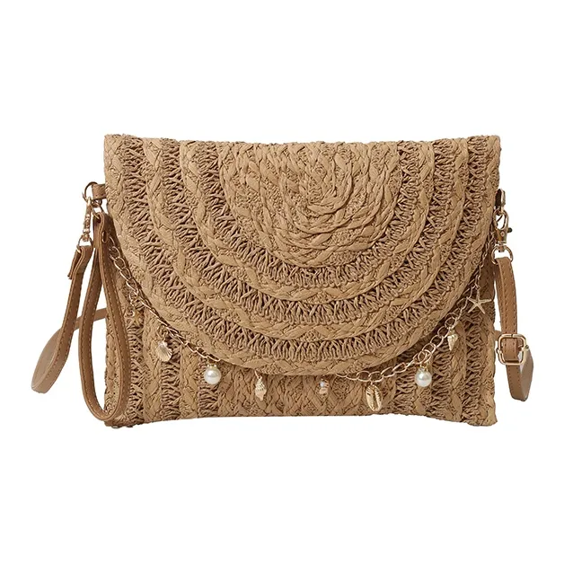 Yalu Woven Crossbody Bag Shoulder Bag Regular Women's Ecru/Khaki-7