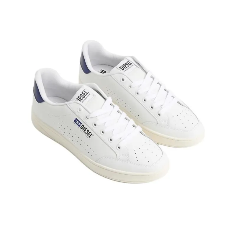 DIESEL S Athene VTG Low Top Skateboard Shoes Men's White Blue-2